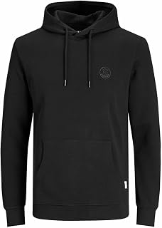JACK & JONES Men's Jjebasic Logo Sweat Hood Noos Hooded Sweatshirt