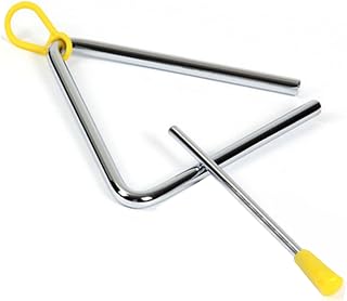 Triangle Percussion Instrument, Hand Percussion Triangle Children Hand Percussion Instrument Rhythm Triangle for Early Education Kindergarten(8 Inch)