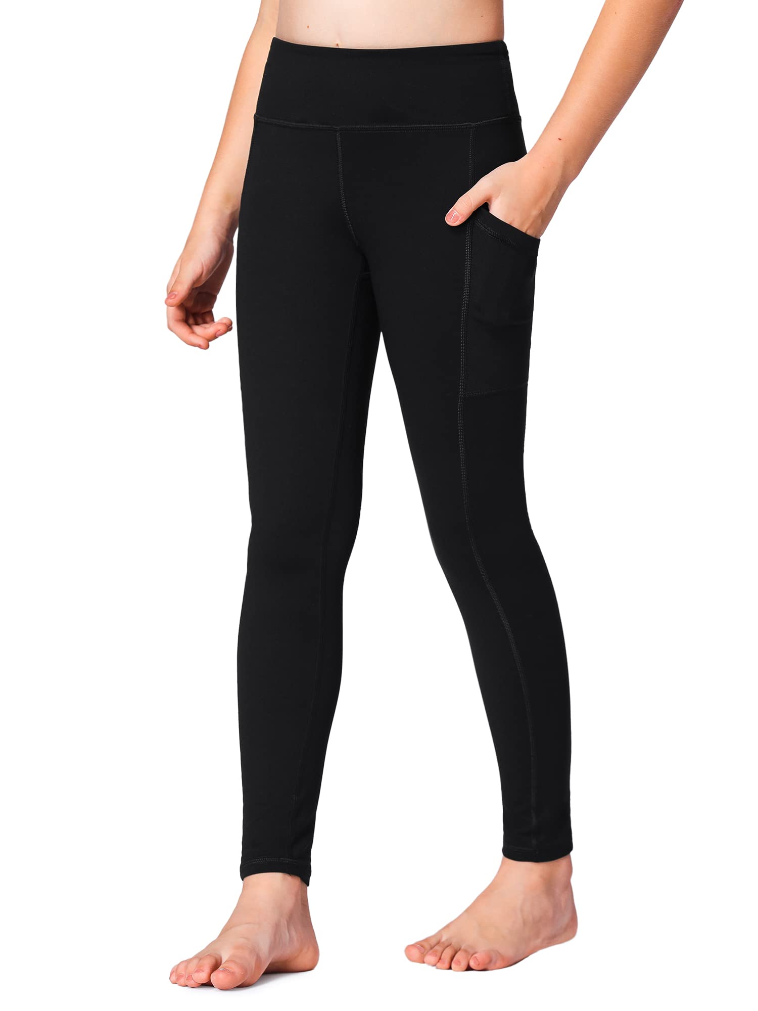 Stelle Girls Leggings with Pockets Kids Dance Yoga Running Athletic Pants | Soft
