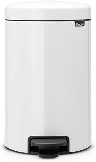 Brabantia 111969 Pedal Bin newIcon with Plastic Inner Bucket, 12 Litre - White