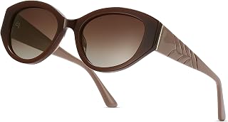 Women's Polarized Cat Eye Sunglasses, Acetate Frame, UV400