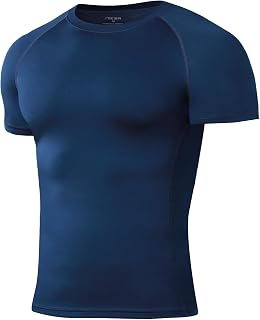 Niksa 1 Pack or 3 Packs Men's Compression T Shirts Short Sleeve Mesh Design Quick Dry Base Layer for Gym Sports Fitness Workout Cycling Workout
