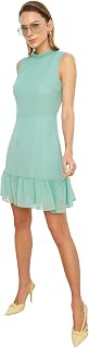 Trendyol Trendyol Women's Midi Shirt Dress Regular Fit Woven Dress Fabric Dress Regular Fit for Women (Pack of 1)