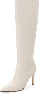 Easyfox Knee High Boots Women Pointed Toe Stiletto Heel Tall Boots