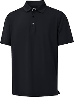 M MAELREG Golf Shirts for Men Dry Fit Performance Chest Print Color Block Moisture Wicking Casual Short Sleeve Polo Shirts