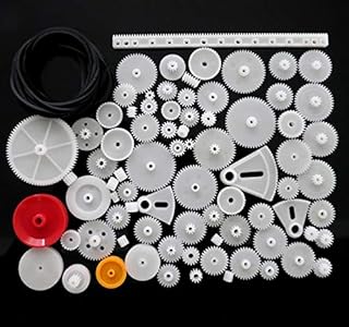 81 PCs Plastic Gear Kit | Pulley Belt Worm Kits | Crown Gear | Gear Set for Robot Motor Car Toy DIY