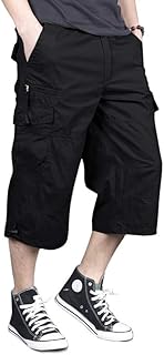 MAGNIVIT Men's Capri Long Cargo Shorts Below Knee Shorts 3/4 Casual Shorts