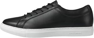 JACK & JONES Leather Trainers with White Logo