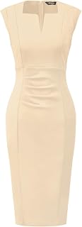 Allegra K Women's Sheath Dress Pencil Work Sleeveless Professional Office Dresses