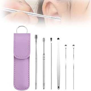 Ear Cleaner, Ear Cleaning Kit, Ear Cleaning Kit, Portable Spiral Ear Cleaning Tool Kit (Purple)