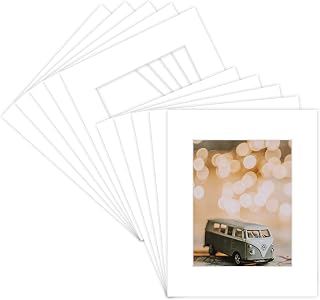 Golden State Art, 10 Pack 16x20 White Picture Mat for 11x14 Photos