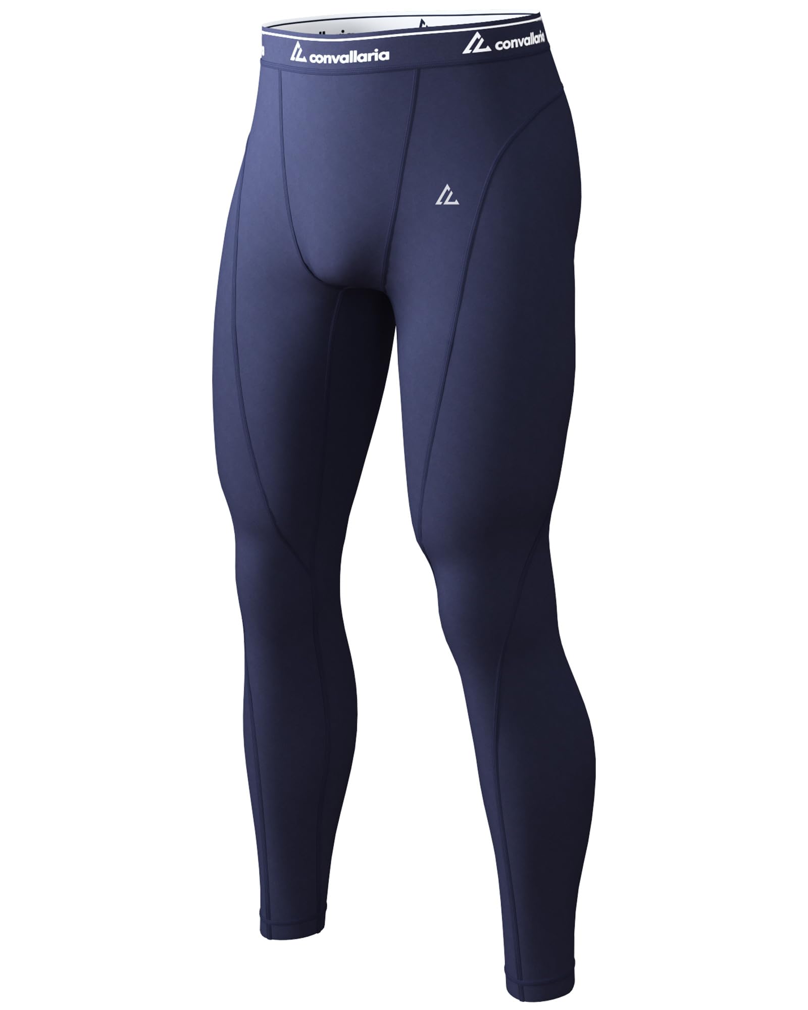 CL convallaria Men's Thermal Tights Long Sleeve Fleece Inner Functional Underwea