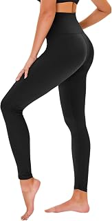 TNNZEET High Waisted Leggings for Women - No See Through Tummy Control Cycling Workout Yoga Pants with Pockets Reg & Plus