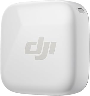 DJI Mic Mini Transmitter (Arctic White), Ultralight, Wireless Lavalier Microphone for DJI Osmo Mobile 7P/Osmo Pocket 3, Noise Cancelling, Wireless Microphone (Renewed)