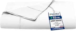 Pizuna Premium 400 Thread Count Cotton Queen Flat Sheets Dark Blue 1pc, 100% Long Staple Cotton, Soft Sateen Bed Flat Sheets with Stylish 4" Hem (Dark Blue 100% Cotton Flat Sheet Queen)