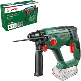 Bosch Cordless Rotary Hammer Drill UniversalHammer 18V (Without Battery, 18 Volt System, Drilling/Hammer Drilling/Chiselling, 2.0 J Impact Energy, SDS Plus Tool Holder, in Carton Packaging, Green