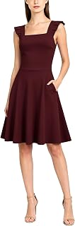 Viwenni Women's A-Line Flared Office Work Summer Casual Cocktail Dresses