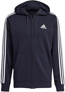 adidas Essentials French Terry 3-Stripes Full Zip Hoodie Men's Jacket