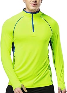 Men's Sports Running Active T-Shirts Exercise Long Sleeve Jersey with Thumb Holes