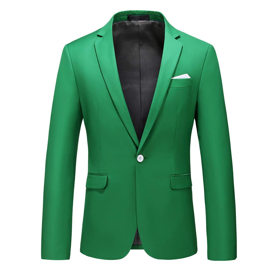Men's Jacket Slim Fit Casual Blazer One Button Notched Lapel Turn-Down Collar Su