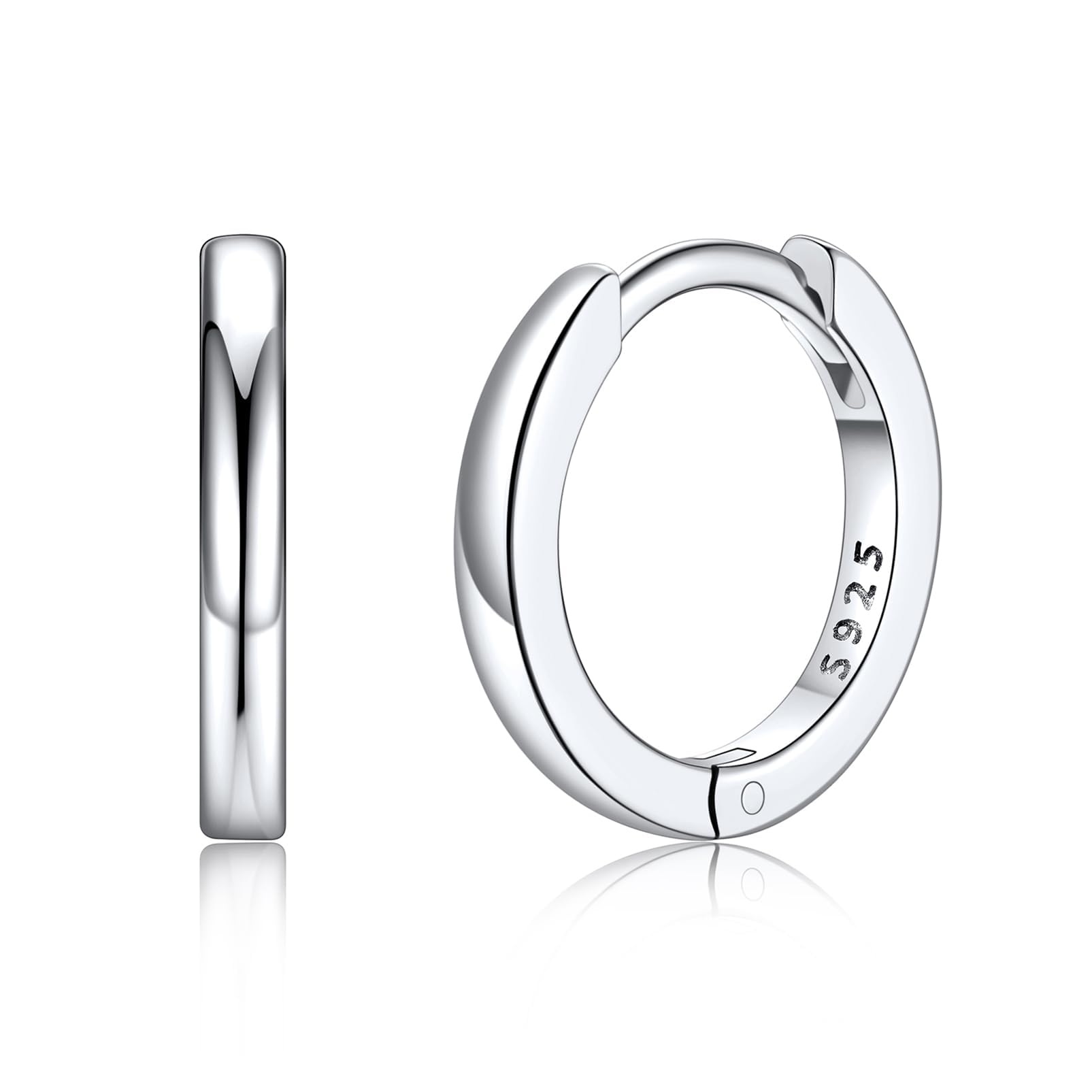 Silvora 925 Sterling Silver Hoop Earring for Women Gold/Silver/CZ Huggie