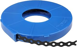 OTTFF 32' Black Perforated Metal Pipe Hanger Strap, Coil Banding | 1/2" Width