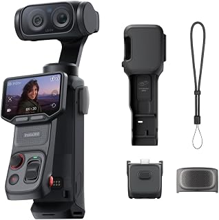 Insta360 Luna Ultra - 8K Vlogging Camera with Dual Leica Lenses | 15× Zoom, Detachable 2" Touchscreen, 1" Sensor , Triple AI Chip, Pocket Gimbal Camera for Vlog Photography