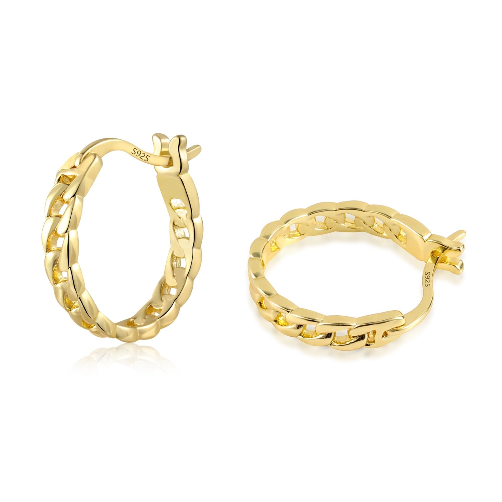KISSPAT Hoop Earrings for Women, Hypoallergenic, 925 Silver, Gold, Earrings for 
