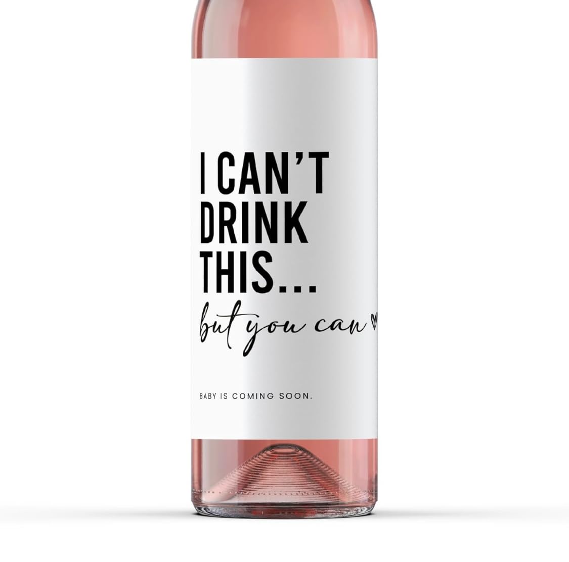 Pregnancy Announcement Wine Labels - Baby Coming Soon Announcement for Partner, 