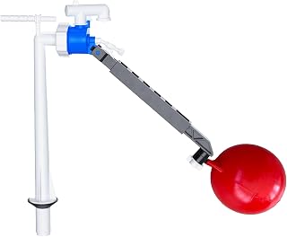 PlumbEZ Toilet Cistern Fill Valve Bottom Entry with Float - 1/2" Toilet Fill Valve with Adjustable Arm | Ballcock for Toilet Cistern with Ball Float