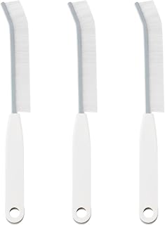 3pcs Gap Cleaning Brush, Hard Bristle Crevice Cleaning Brushes Dead Corners Multifunctional Brushes Clip Brush 2-in-1 Skinny Detail Cleaner for Household Kitchens Bathrooms Showers (White)