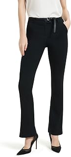 Womens Black Flare Pants High Waisted Bootcut Dress Pants for Women Work Office Slacks