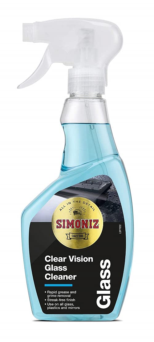 Simoniz Clear Vision Car Glass Cleaner Spray, Window Cleaner For Clear & Streak-