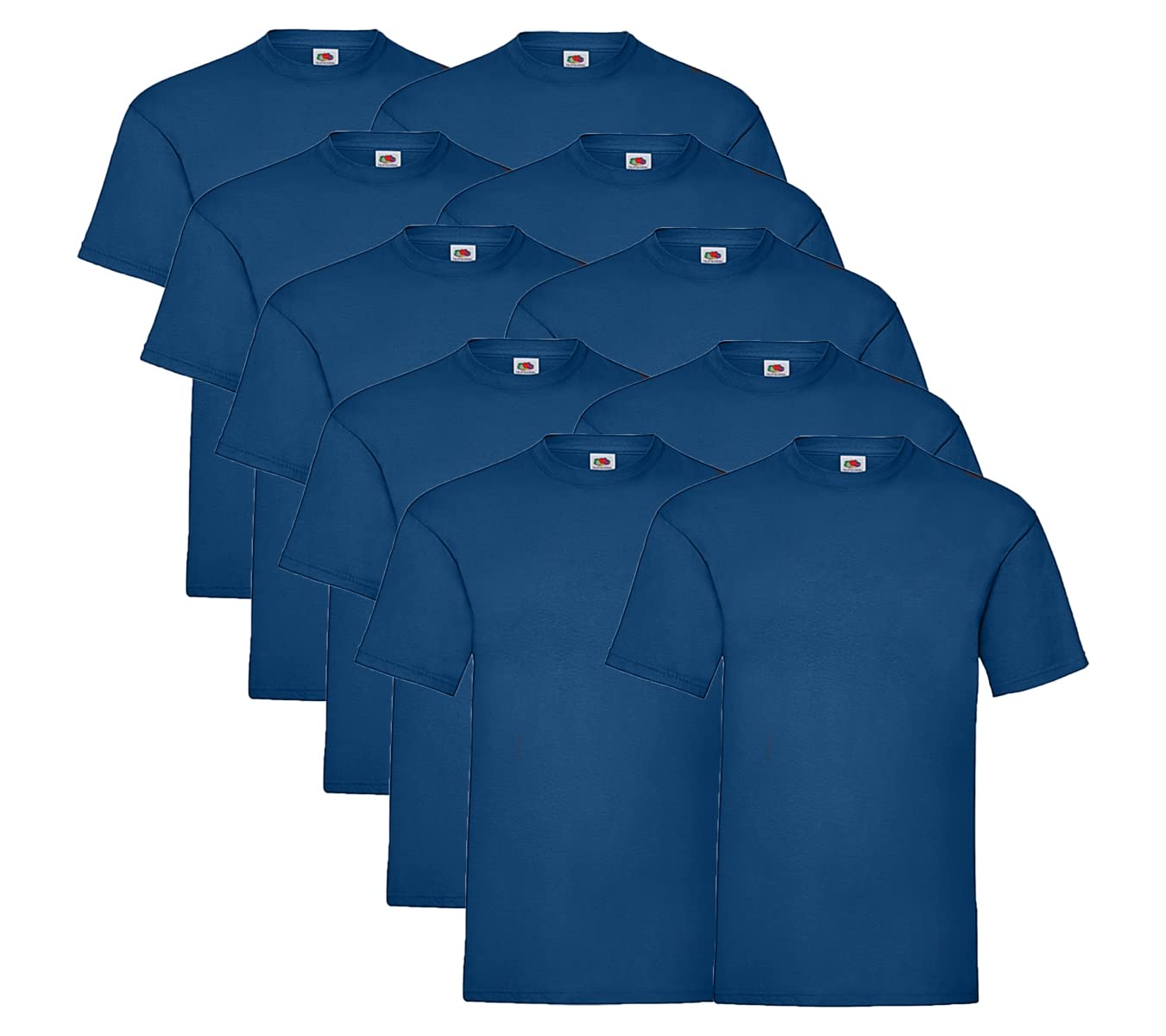 Fruit of The Loom Valueweight T Shirt 5 Pack – T-Shirt – Plain – Crew Neck – Sho