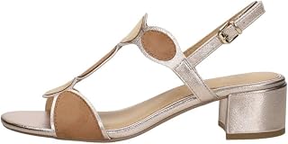 MARCO TOZZI Women's Elegant Vegan Sandals with Heel, Platinum Comb, 9.5 Women