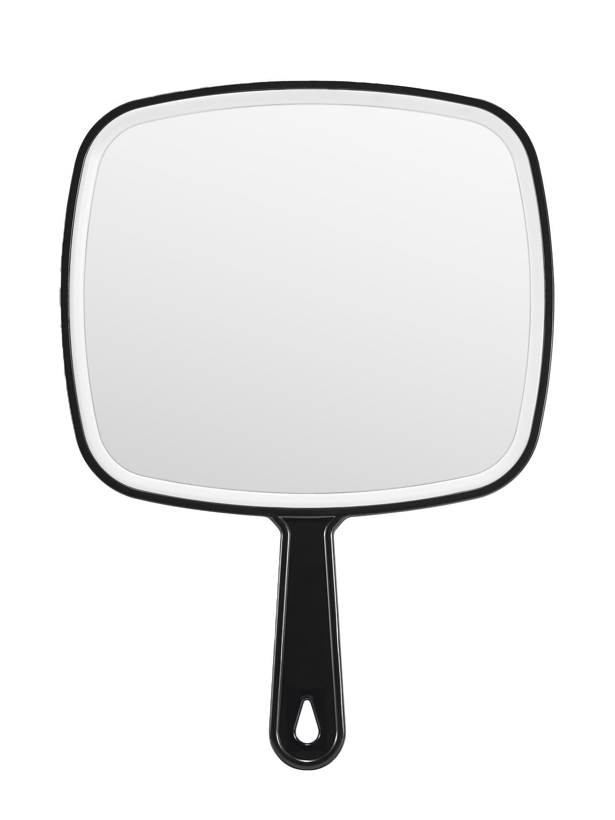 BEFUI 12.4" Lx 9" W Handheld Mirror, Wide View Shower Mirror, Black | 
