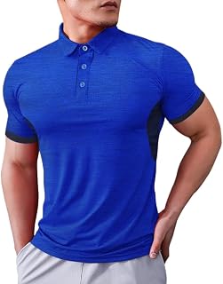 mens dry fit short sleeve polo shirt golf tennis moisture wicking
