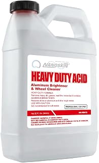 Nanoskin Heavy Duty Acid Aluminum Brightener for Wheel Cleaner, 32 Oz | Removes Oxidation And Heavy Soil, For Wheels And Aluminum, Professional Use Only
