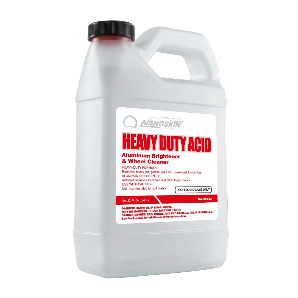 Nanoskin Heavy Duty Acid Aluminum Brightener for Wheel Cleaner, 32 Oz | Removes 