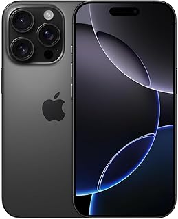 Apple iPhone 16 Pro, 128GB, Black Titanium - Unlocked (Renewed)