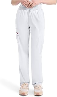 Dickies EDS Signature Scrubs for Women, Elastic Waist Pull-On Cargo Pants for Women in Soft Brushed Poplin - 86106