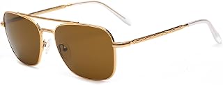 JIM HALO Retro Square Flat Glass Lens Sunglasses