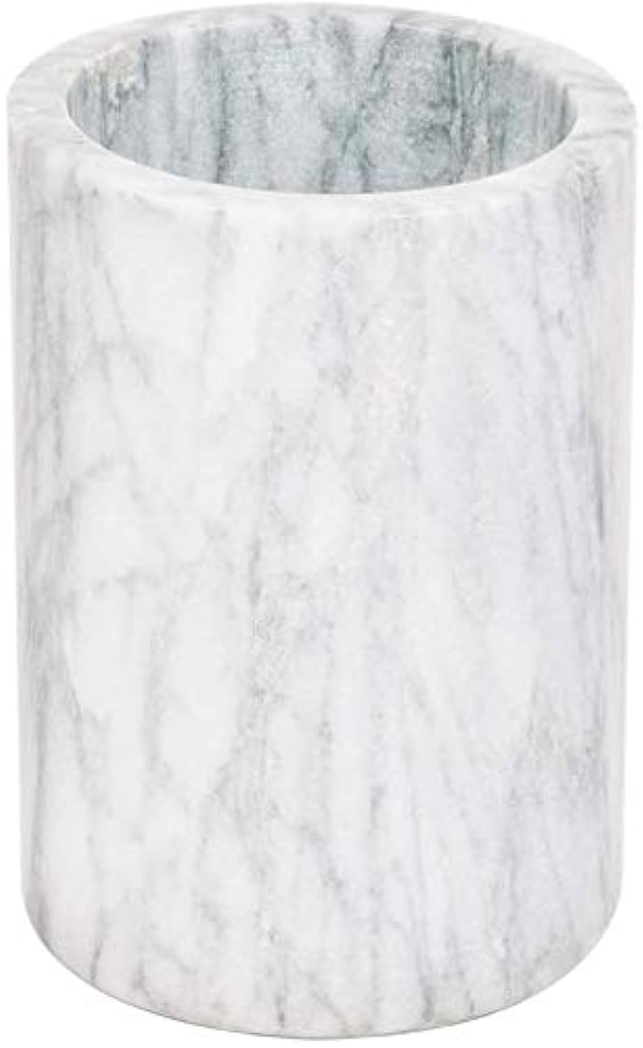 Kota Japan White Marble Stone Wine and Champagne Bottle Chiller Cooler - 7" X 5"