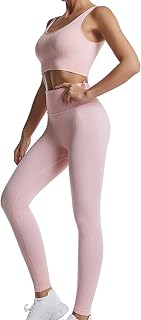 2 Pieces Workout Sets for Women Leggings with Padded Sports Bras