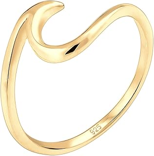 Elli Ring Women Wave Optics Trend in 925 Sterling Silver