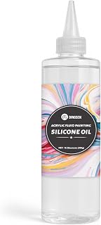 300g Art Silicone Pouring Oil for Acrylic Paint – 100% Pure High-Grade Silicone Oil for Dramatic Cell Creation, Precision Tip for Easy Control