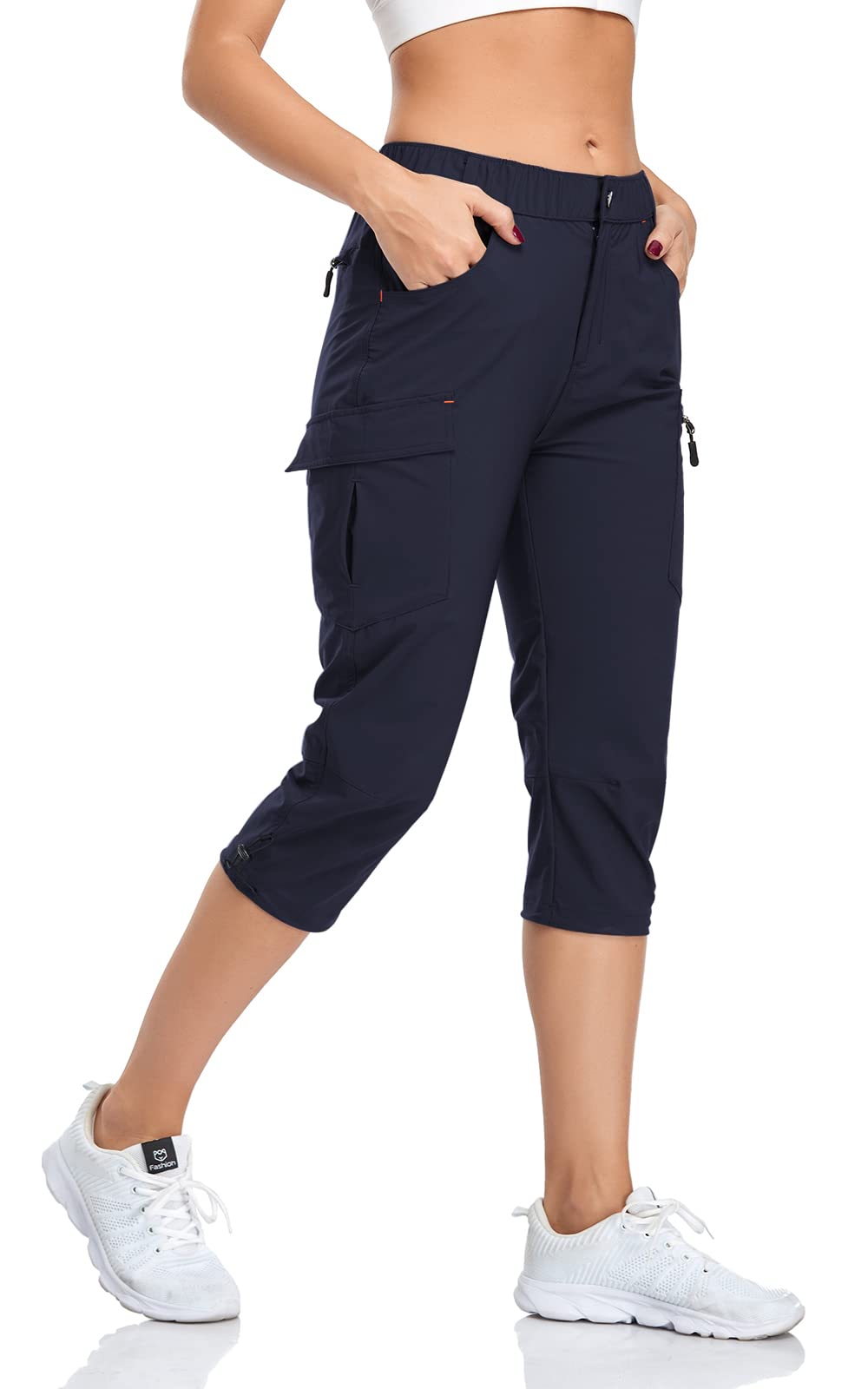 GymBrave Women's Hiking Cargo Pants Quick Dry Outdoor Camping Capris Water Resis