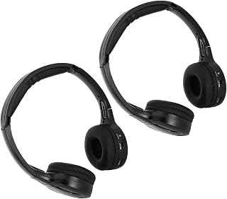 Yosoo Health Gear IR Wireless Headphones for Car DVD, 2 Channel Infrared Stereo Headsets with On-Ear Design for Universal Rear Entertainment System and In-Car TV