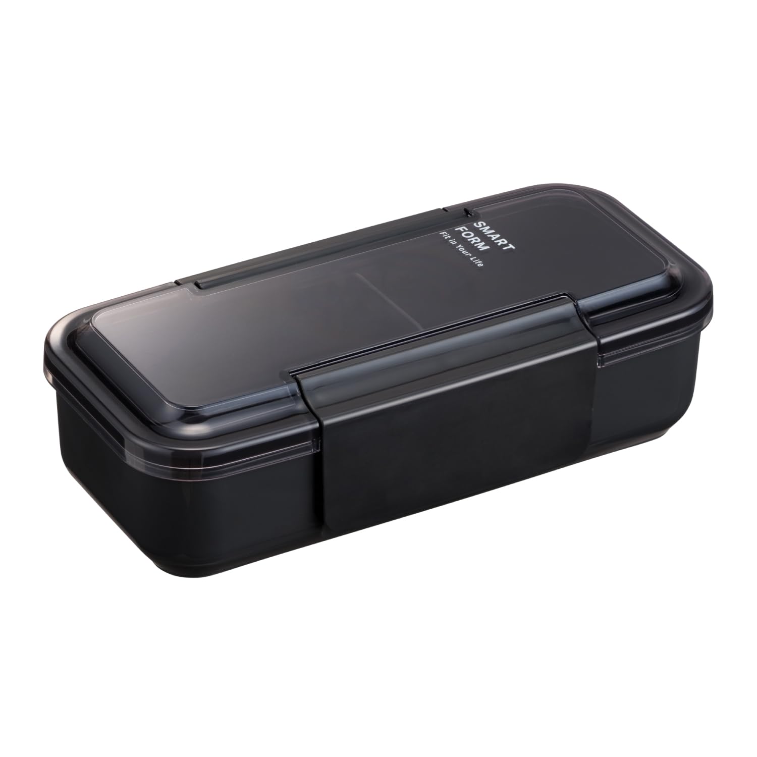 Lustroware Bento Box, Easy Care Lunch Box Slim, Men, 1-Tier, 600ml, Dark Gray, I