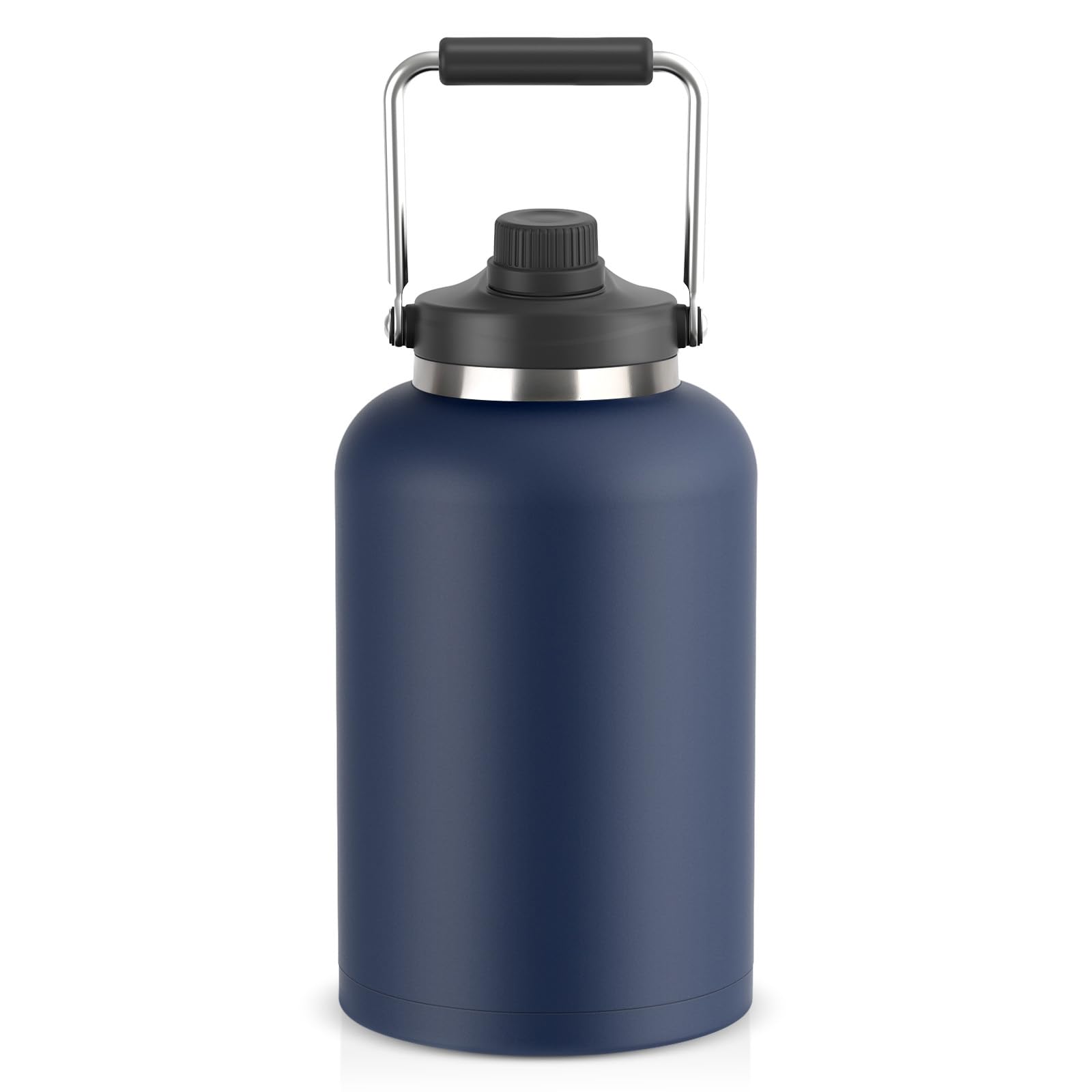 128oz Insulated Water Bottle with Spout Lid and Handle, One Gallon Double Vacuum